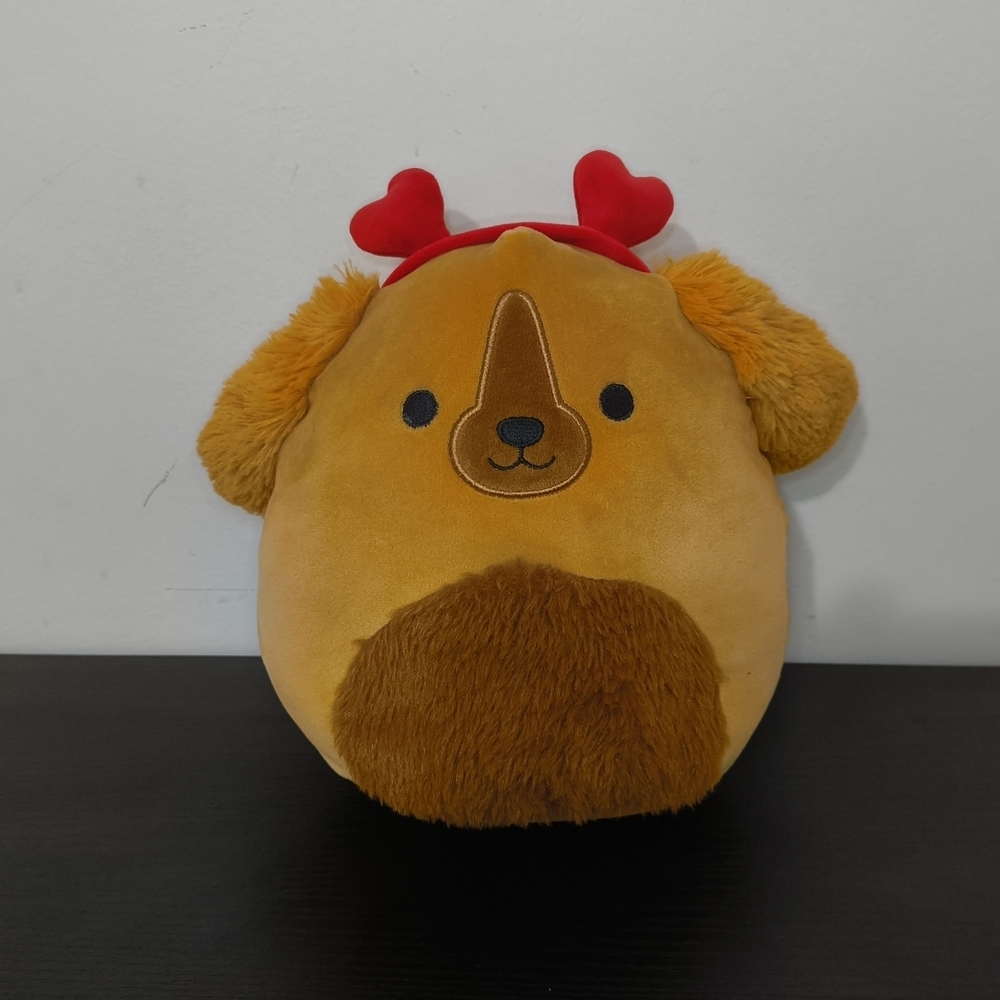 Squishmallows Brown and Red Dog Plush Toy